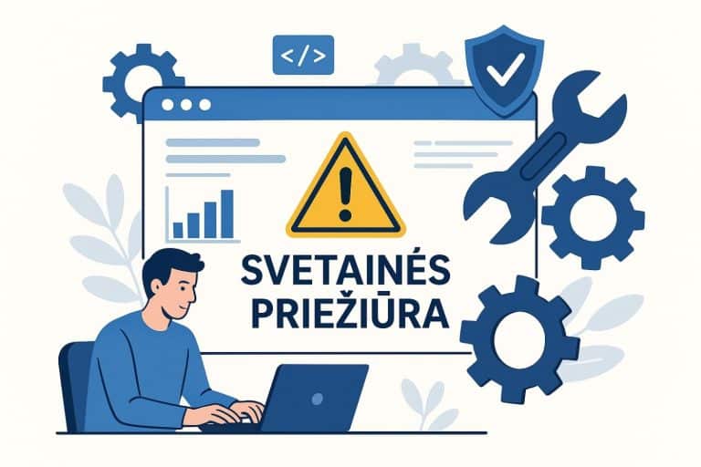 Kiek kainuoja svetainės priežiūra ir kas lemia kainą?