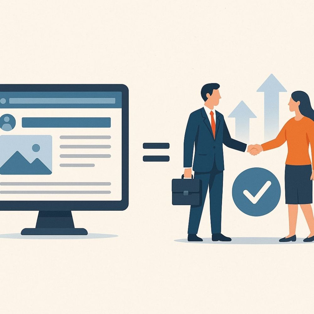 Online visibility (corporate website) = more clients